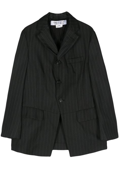 Blazer monopetto gessato in nero - donna COMME DES GARCONS COMME DES GARCONS | RMJ0071